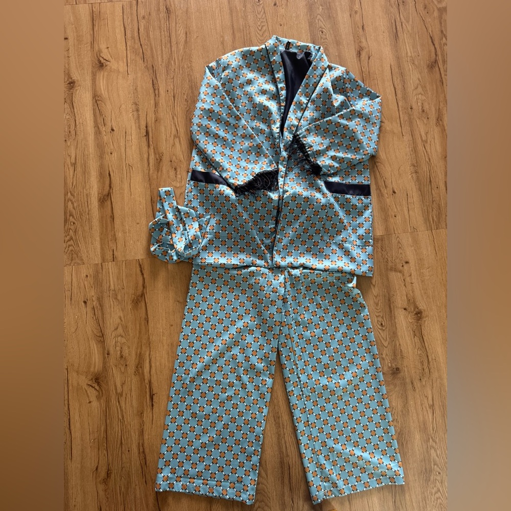 Blue Star Patterned Pajama Set - image 5